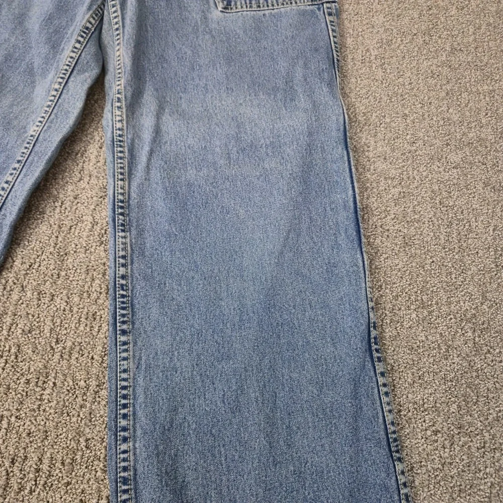 Vintage Tommy Hilfiger Skater Jeans Big Flag Size 9 Blue Denim Wide Leg Y2K - Picture 6 of 10